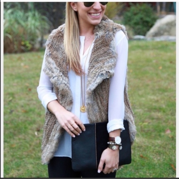 Calypso st Barth rabbit fur vest size M - Picture 6 of 6